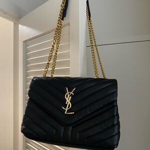 Yves Saint Laurent Black Quilted Shoulder Bag